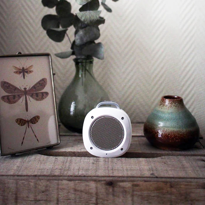 Airbeat-10 Haut-parleur Portable Bluetooth Avec Microphone, Blanc 6 Airbeat-10 Haut-parleur Portable Bluetooth Avec Microphone, Blanc – Image 4