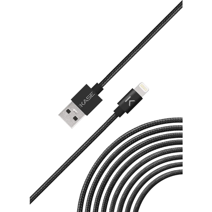 Câble Lightning® Certifié MFi Apple Vers USB Tressé Métallisé Charge/Sync (2M), Noir 4 Câble Lightning® Certifié MFi Apple Vers USB Tressé Métallisé Charge/Sync (2M), Noir – Image 2