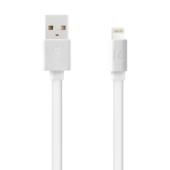 Câble Lightning Certifié MFi Apple Charge Speed 2.4A Charge/ Sync (1M), Blanc Lumineux