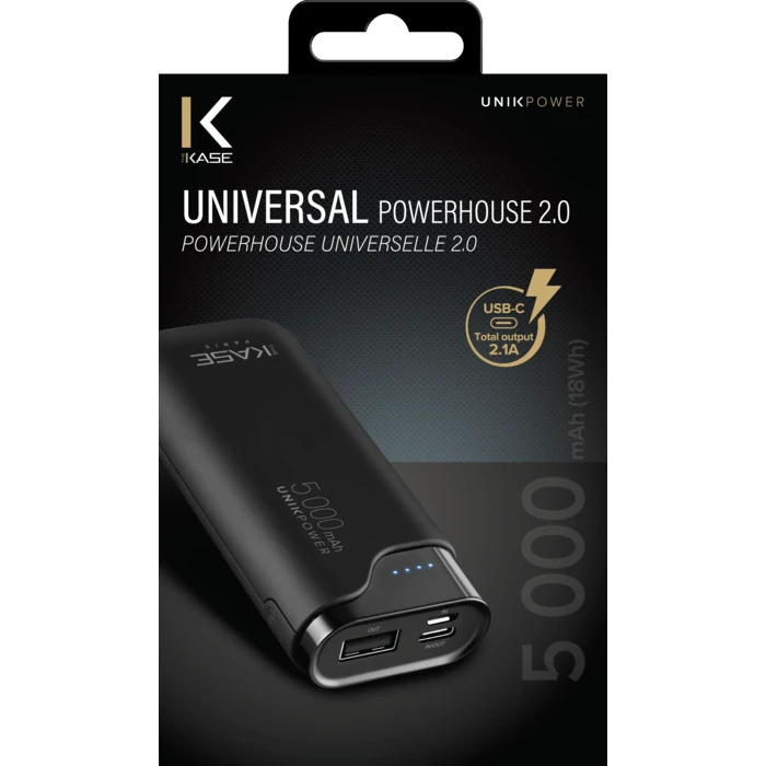 PowerHouse Universelle Batterie Externe 2.0 5000mAh, Noir 6 PowerHouse Universelle Batterie Externe 2.0 5000mAh, Noir – Image 4