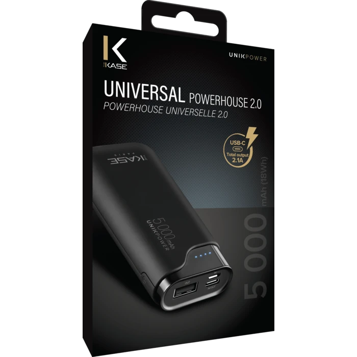PowerHouse Universelle Batterie Externe 2.0 5000mAh, Noir 7 PowerHouse Universelle Batterie Externe 2.0 5000mAh, Noir – Image 5