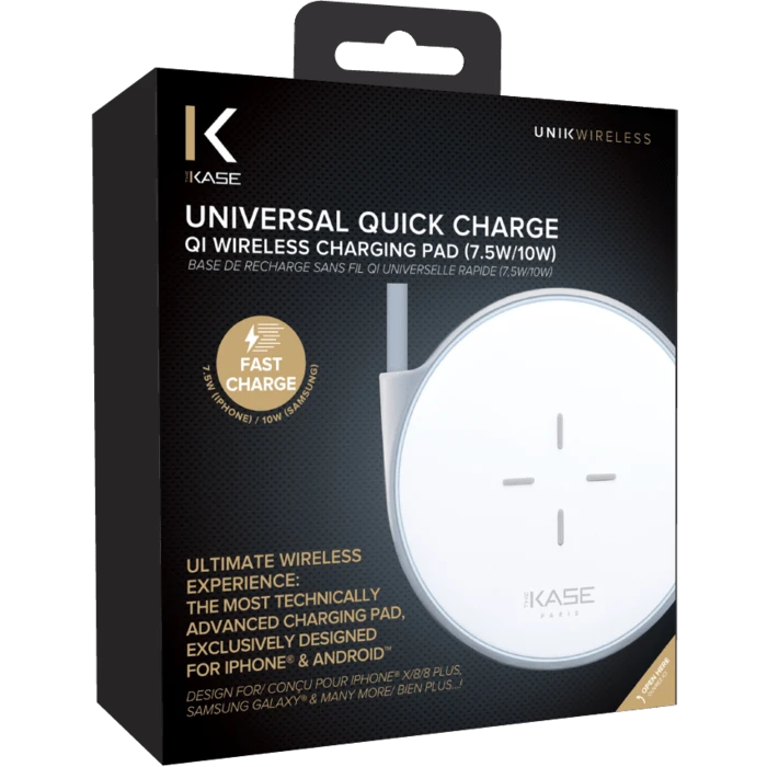 Base De Recharge Sans Fil Qi Universelle Rapide (7,5W/10W), Argent Métallisé 8 Base De Recharge Sans Fil Qi Universelle Rapide (7,5W/10W), Argent Métallisé – Image 6