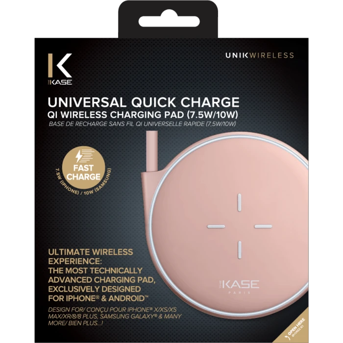 Base De Recharge Sans Fil Qi Universelle Rapide (7,5/10W), Or Rose 7 Base De Recharge Sans Fil Qi Universelle Rapide (7,5/10W), Or Rose – Image 5