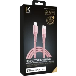Câble USB-C Vers Lightning Certifié MFi Apple Métallisé Tressé Charge/sync (1M), Or Rose 11 Câble USB-C Vers Lightning Certifié MFi Apple Métallisé Tressé Charge/sync (1M), Or Rose -TheKase Elegant Boutique 113796 large