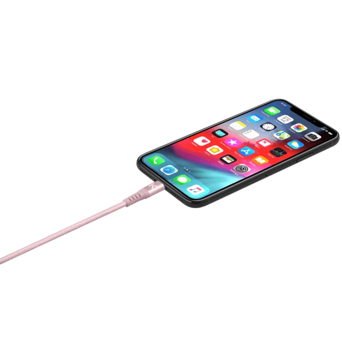 Câble USB-C Vers Lightning Certifié MFi Apple Métallisé Tressé Charge/sync (1M), Or Rose 4 Câble USB-C Vers Lightning Certifié MFi Apple Métallisé Tressé Charge/sync (1M), Or Rose – Image 2