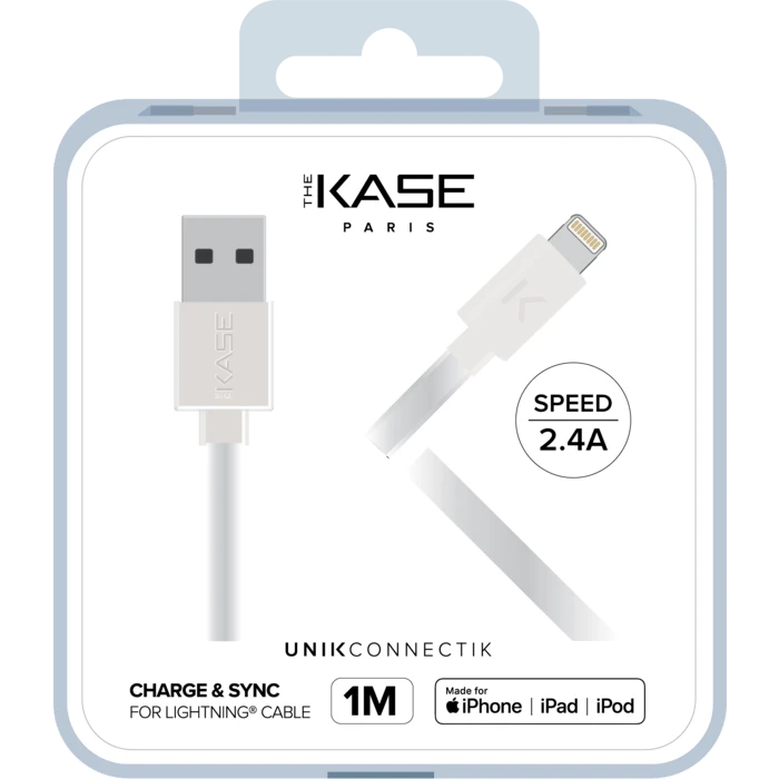Câble Lightning Certifié MFi Apple Charge Speed 2.4A Charge/ Sync (1M), Blanc Lumineux 7 Câble Lightning Certifié MFi Apple Charge Speed 2.4A Charge/ Sync (1M), Blanc Lumineux – Image 5