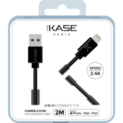 Câble Lightning Certifié MFi Apple Charge Speed 2.4A Charge/ Sync (2M), Noir De Jais -TheKase Elegant Boutique 118432 large