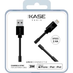 Câble Lightning Certifié MFi Apple Charge Speed 2.4A Charge/ Sync (3M), Noir De Jais -TheKase Elegant Boutique 118493 large