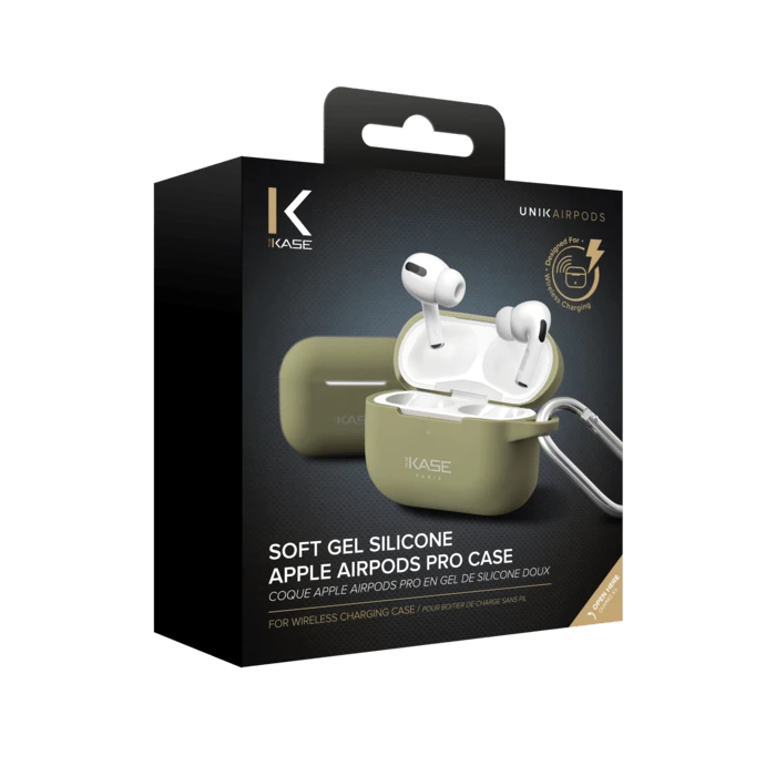 Coque Apple AirPods Pro En Gel De Silicone Doux, Vert Olive 9 Coque Apple AirPods Pro En Gel De Silicone Doux, Vert Olive – Image 7
