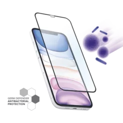 Protection D’écran Antibactérienne En Verre Trempé Ultra-résistant (100% De Surface Couverte) Pour Apple IPhone 12 Mini, Noir