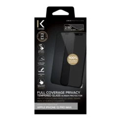 Protection D'écran Privée En Verre Trempé (100% De Surface Couverte) Pour Apple IPhone 12 Pro Max, Noir -TheKase Elegant Boutique 128241 large