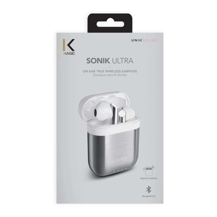 Écouteurs Sans Fil Sonik Ultra On-Ear Avec Boîtier De Chargement, Argent Titanium 9 Écouteurs Sans Fil Sonik Ultra On-Ear Avec Boîtier De Chargement, Argent Titanium – Image 7