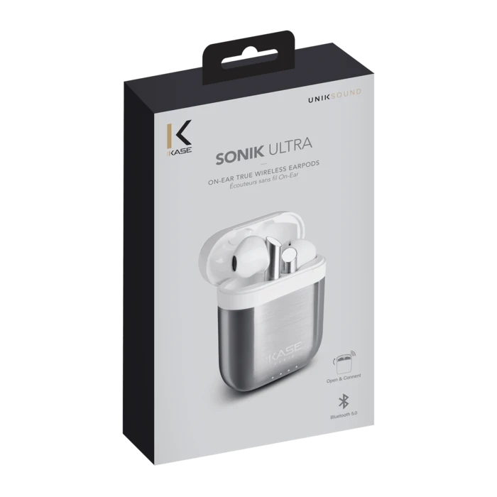 Écouteurs Sans Fil Sonik Ultra On-Ear Avec Boîtier De Chargement, Argent Titanium 10 Écouteurs Sans Fil Sonik Ultra On-Ear Avec Boîtier De Chargement, Argent Titanium – Image 8