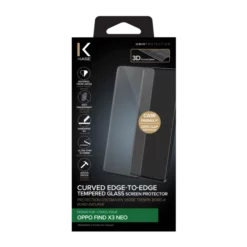Protection D'écran En Verre Trempé Bord à Bord Incurvé Pour OPPO Find X3 Neo, Noir -TheKase Elegant Boutique 128619 large