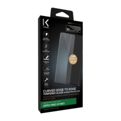 Protection D'écran En Verre Trempé Bord à Bord Incurvé Pour OPPO Find X3 Neo, Noir -TheKase Elegant Boutique 128620 large