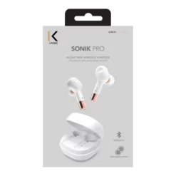 Écouteurs Sans Fil Sonik Pro Intra-auriculaires Avec Boîtier De Chargement, Blanc Perle -TheKase Elegant Boutique 129119 large