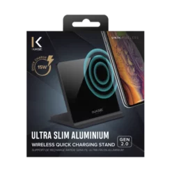 Support De Recharge Sans Fil Ultra Fin En Aluminium (Charge Rapide 15W) GEN 2.0, Noir De Jais -TheKase Elegant Boutique 133218 large