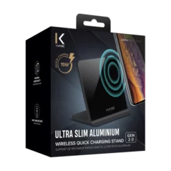 Support De Recharge Sans Fil Ultra Fin En Aluminium (Charge Rapide 15W) GEN 2.0, Noir De Jais -TheKase Elegant Boutique 133220 large