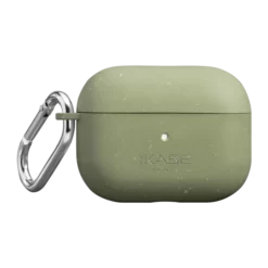 Coque Antibactérienne Vegan Bio 100 % Zéro Déchet Pour Apple AirPods Pro, Vert Olive
