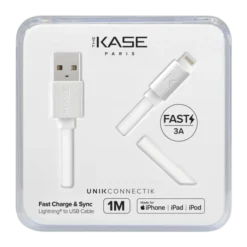 Câble Lightning Certifié MFi Apple Charge Speed 3A Charge/ Sync (1M), Blanc Lumineux -TheKase Elegant Boutique 133848 large