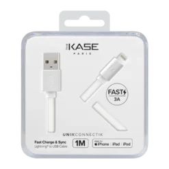 Câble Lightning Certifié MFi Apple Charge Speed 3A Charge/ Sync (1M), Blanc Lumineux -TheKase Elegant Boutique 133849 large