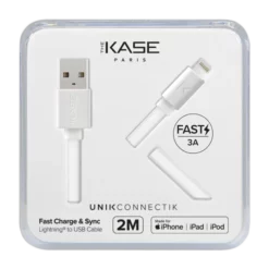 Câble Lightning Certifié MFi Apple Charge Speed 3A Charge/ Sync (2M), Blanc Lumineux -TheKase Elegant Boutique 133858 large