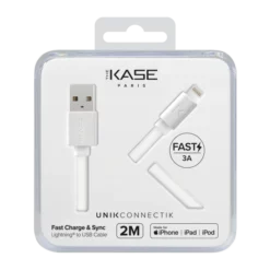 Câble Lightning Certifié MFi Apple Charge Speed 3A Charge/ Sync (2M), Blanc Lumineux -TheKase Elegant Boutique 133859 large