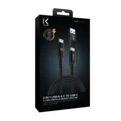 Câble Tressé Métallisé 2 En 1 USB-A Et C Vers USB-C 3.2 GEN 2 (1M) 15 Câble Tressé Métallisé 2 En 1 USB-A Et C Vers USB-C 3.2 GEN 2 (1M) -TheKase Elegant Boutique 138938 large