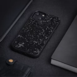 Coque Bling Strass Pour Apple IPhone 13, Minuit Noir 13 Coque Bling Strass Pour Apple IPhone 13, Minuit Noir -TheKase Elegant Boutique 139795 large