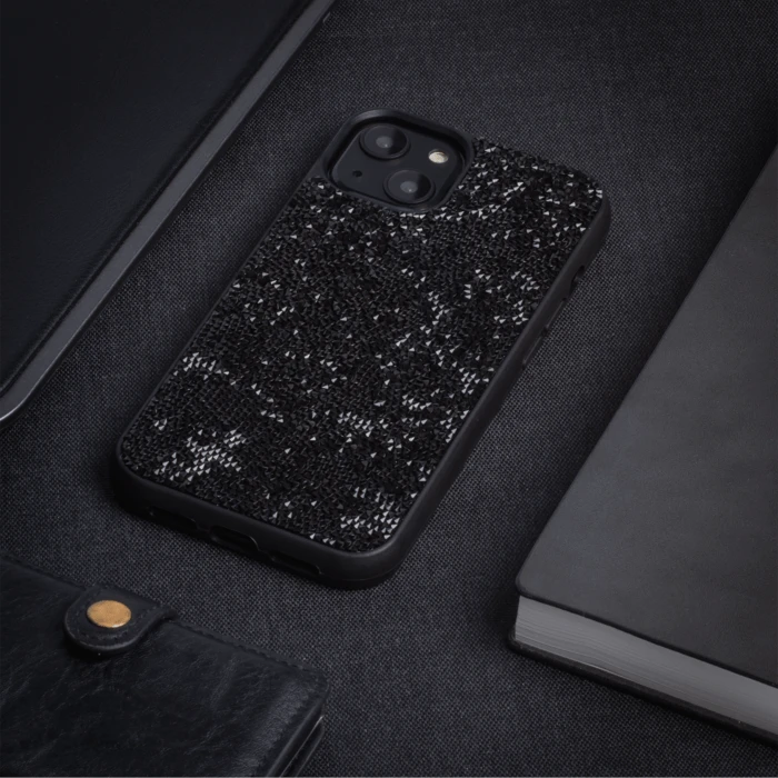 Coque Bling Strass Pour Apple IPhone 13, Minuit Noir 7 Coque Bling Strass Pour Apple IPhone 13, Minuit Noir – Image 5