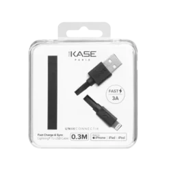 Câble Lightning Certifié MFi Apple Charge Speed 3A Charge/ Sync (0.3M), Noir De Jais -TheKase Elegant Boutique 140071 large