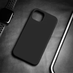 Coque En Gel De Silicone Doux Pour Apple IPhone 13, Noir Satin -TheKase Elegant Boutique 140752 large