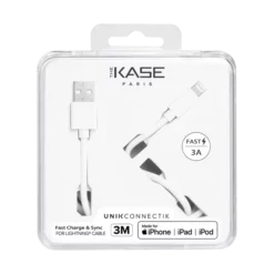 Câble Lightning Certifié MFi Apple Charge Speed 3A Charge/ Sync (3M), Blanc Lumineux -TheKase Elegant Boutique 143379 large