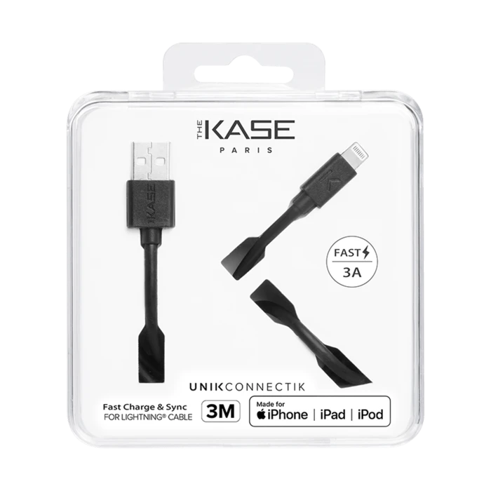 Câble Lightning Certifié MFi Apple Charge Speed 3A Charge/ Sync (3M), Noir De Jais 6 Câble Lightning Certifié MFi Apple Charge Speed 3A Charge/ Sync (3M), Noir De Jais – Image 4