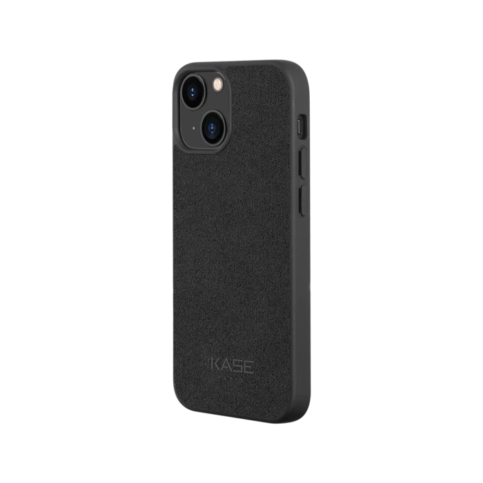 Coque En Suède Alcantara Pour Apple IPhone 13 Mini, Noir Minuit 4 Coque En Suède Alcantara Pour Apple IPhone 13 Mini, Noir Minuit – Image 2