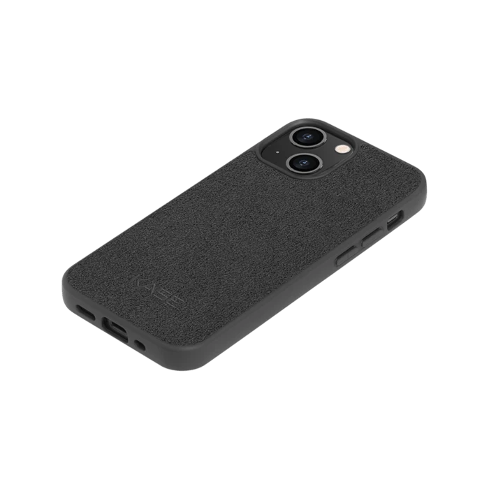 Coque En Suède Alcantara Pour Apple IPhone 13 Mini, Noir Minuit 5 Coque En Suède Alcantara Pour Apple IPhone 13 Mini, Noir Minuit – Image 3