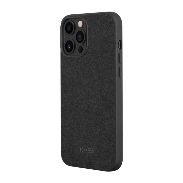 Coque En Suède Alcantara Pour Apple IPhone 13 Pro Max, Minuit Noir 4 Coque En Suède Alcantara Pour Apple IPhone 13 Pro Max, Minuit Noir – Image 2