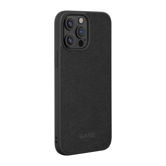 Coque En Suède Alcantara Pour Apple IPhone 13 Pro Max, Minuit Noir 6 Coque En Suède Alcantara Pour Apple IPhone 13 Pro Max, Minuit Noir – Image 4