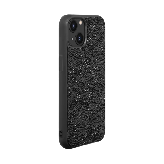 Coque Bling Strass Pour Apple IPhone 13, Minuit Noir 6 Coque Bling Strass Pour Apple IPhone 13, Minuit Noir – Image 4