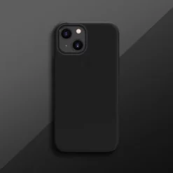 Coque Antichoc En Gel De Silicone Doux Pour Apple IPhone 13 Mini, Noir Satin 14 Coque Antichoc En Gel De Silicone Doux Pour Apple IPhone 13 Mini, Noir Satin -TheKase Elegant Boutique 144386 large