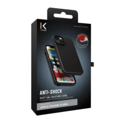 Coque Antichoc En Gel De Silicone Doux Pour Apple IPhone 13 Mini, Noir Satin 17 Coque Antichoc En Gel De Silicone Doux Pour Apple IPhone 13 Mini, Noir Satin -TheKase Elegant Boutique 144400 large