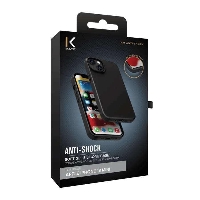 Coque Antichoc En Gel De Silicone Doux Pour Apple IPhone 13 Mini, Noir Satin 10 Coque Antichoc En Gel De Silicone Doux Pour Apple IPhone 13 Mini, Noir Satin – Image 8