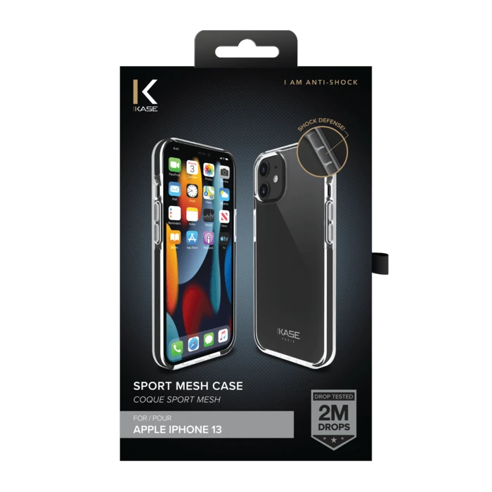 Coque Sport Mesh Pour Apple IPhone 13, Noir De Jais 8 Coque Sport Mesh Pour Apple IPhone 13, Noir De Jais – Image 6