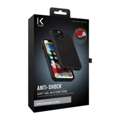 Coque Antichoc En Gel De Silicone Doux Pour Apple IPhone 13 Pro, Noir Satin -TheKase Elegant Boutique 144450 large