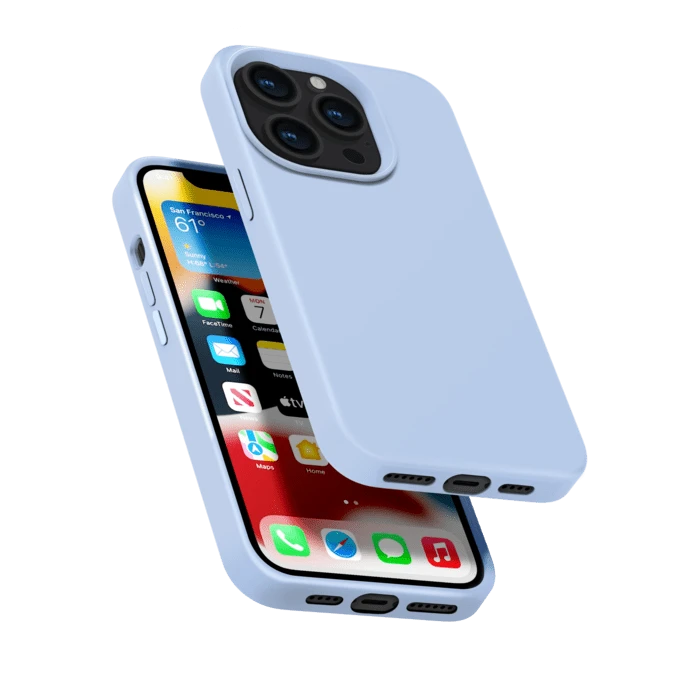 Coque Antichoc En Gel De Silicone Doux Pour Apple IPhone 13 Pro, Bleu Lilas 4 Coque Antichoc En Gel De Silicone Doux Pour Apple IPhone 13 Pro, Bleu Lilas – Image 2