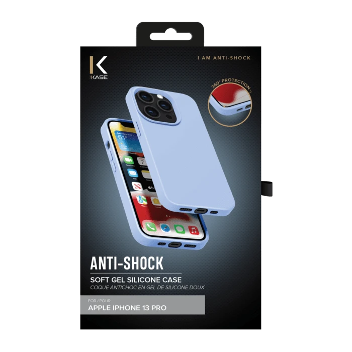 Coque Antichoc En Gel De Silicone Doux Pour Apple IPhone 13 Pro, Bleu Lilas 9 Coque Antichoc En Gel De Silicone Doux Pour Apple IPhone 13 Pro, Bleu Lilas – Image 7