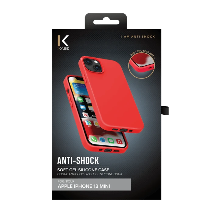 Coque Antichoc En Gel De Silicone Doux Pour Apple IPhone 13 Mini, Rouge Ardent 9 Coque Antichoc En Gel De Silicone Doux Pour Apple IPhone 13 Mini, Rouge Ardent – Image 7
