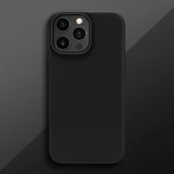 Coque Antichoc En Gel De Silicone Doux Pour Apple IPhone 13 Pro Max, Noir Satin -TheKase Elegant Boutique 144496 large