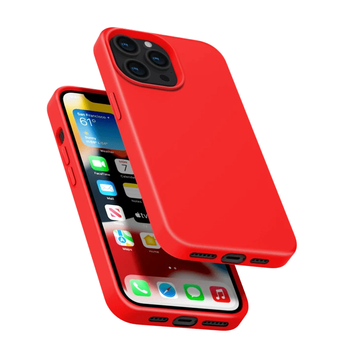 Coque Antichoc En Gel De Silicone Doux Pour Apple IPhone 13 Pro Max, Rouge Ardent 4 Coque Antichoc En Gel De Silicone Doux Pour Apple IPhone 13 Pro Max, Rouge Ardent – Image 2