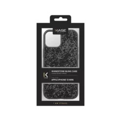 Coque Bling Strass Pour Apple IPhone 13 Mini, Noir Minuit -TheKase Elegant Boutique 144590 large
